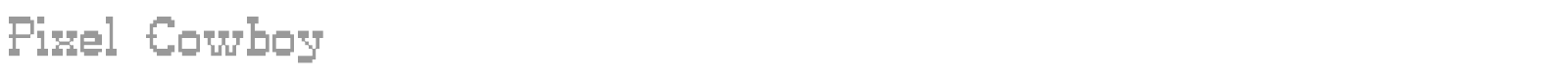 Pixel Cowboy font preview